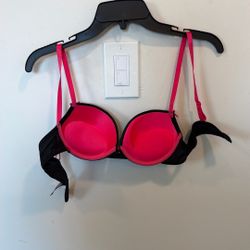 XOXO pink and Black Bra Size 34B