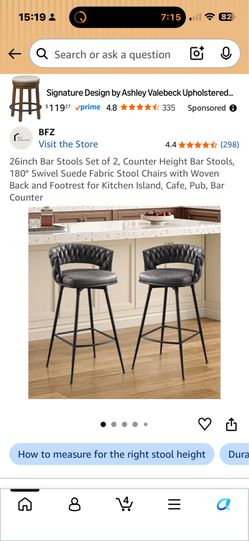 BFZ 26-inch Swivel Bar Stools Set of 2