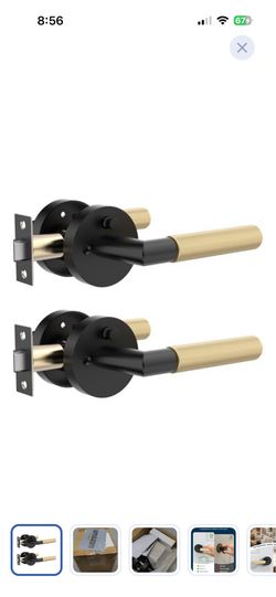 Black & gold door knobs