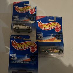 Three hot wheels 