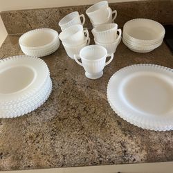 Vintage White Petalware Dishes