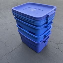 Set of 4 Stackable Storage Container 14 Gal