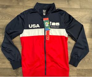 USA FIFA WORLD CUP Soccer 2026 FULL ZIP TRACK JACKET medium New licensed Futbol