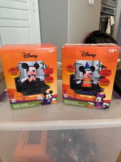Disney Halloween Mickey & Minnie Airblown Inflatables Set