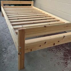 Solid wood twin bed frame