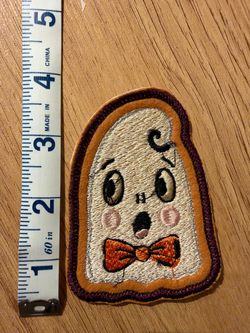 Retro Ghost Patch Dark Purple Border
