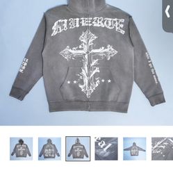 GB JESUS CROSS F/B ZIP HOODIE