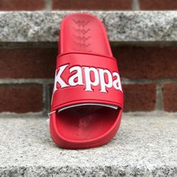 New Size 11 Men's Kappa 222 Banda Adam 9 Slides Red/White 304JPU0