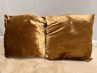 22x22 gold velvet pillows