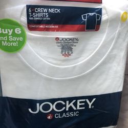 Jockey Classic Crew Neck Men’s Medium Size 6 Pack Shirts