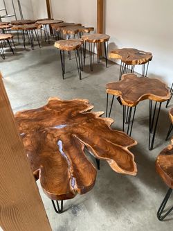 Coffee table with epoxy