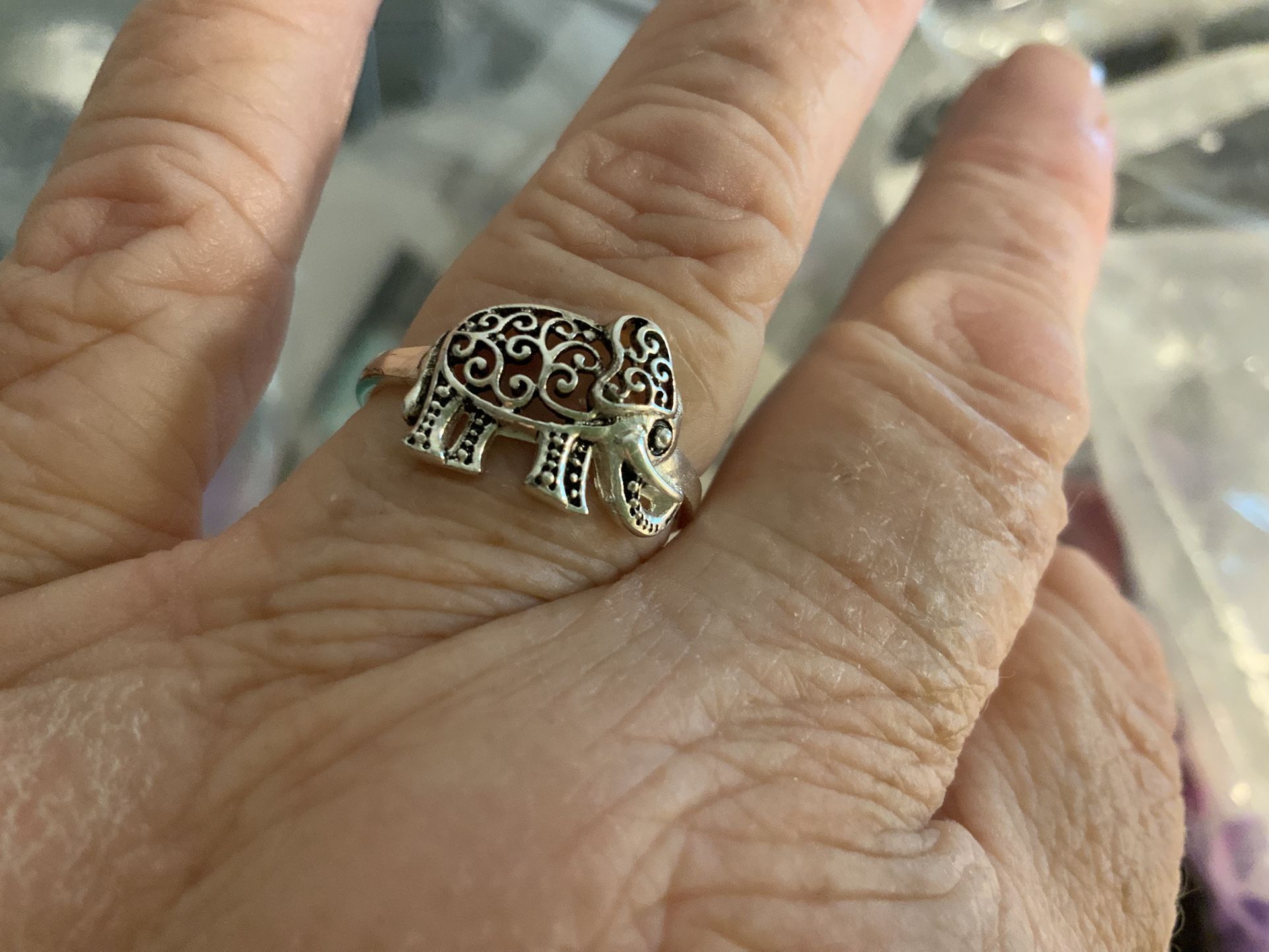 Sterling Elephant Ring