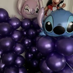 Lilo & Stitch party helium balloons set