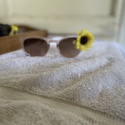 Pink Sunflower Glasses 