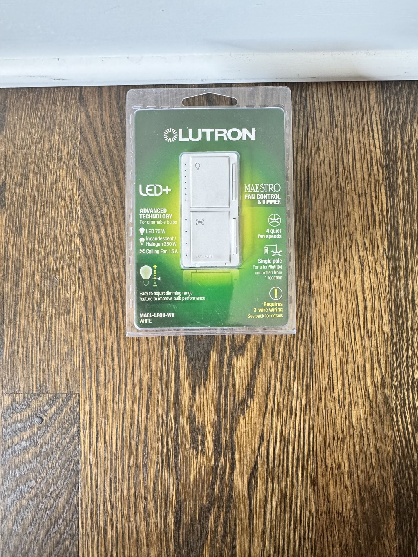 NEW Lutron maestro fan control and dimmer light wall switch