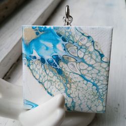 "A Ships Wake" Pour Painted Keychain