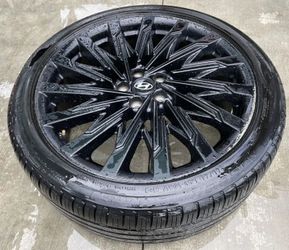 HYUNDAI SANTA FE 21X8.5 15 SPOKE ALLOY WHEEL RIM W/TIRE (ONLY#1) 24-26
