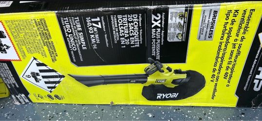 Ryobi 40V Brushless Cordless Leaf Blower Vacuum