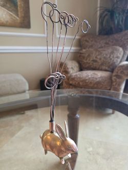 Brass Bunny Photo Holder, India