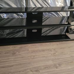 Tv Stand With Glass Shelves