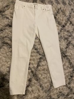 Abercrombie & Fitch White Jeans Size 18R Pantalón Talla 18R