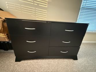 black 6 drawer dresser