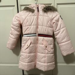 Pink Tommy Hilfiger Long Puff Jacket 5/6