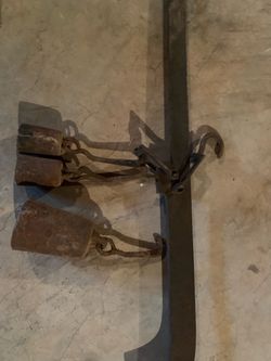 Vintage Metal Cotton Scale with 3 Weights