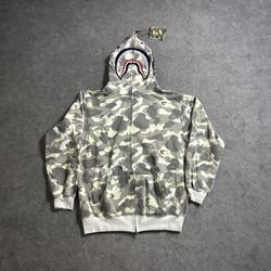 Bape Shark Zip Up Hoodie 2XL
