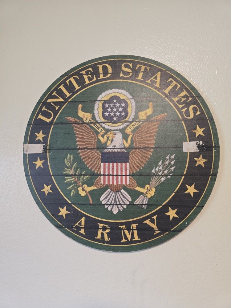 Wooden Army Sign