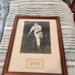 VINTAGE Bucky Harris Signed Photo Vintage Autograph New York Yankees 12.5 x 15.5