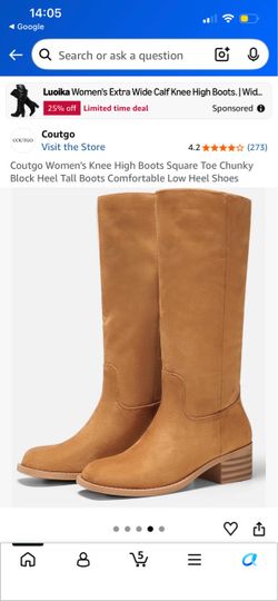 Coutgo Women’s Knee High Boots NEW IN BOX
