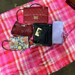 4 Purses + Free Makeup Pouch