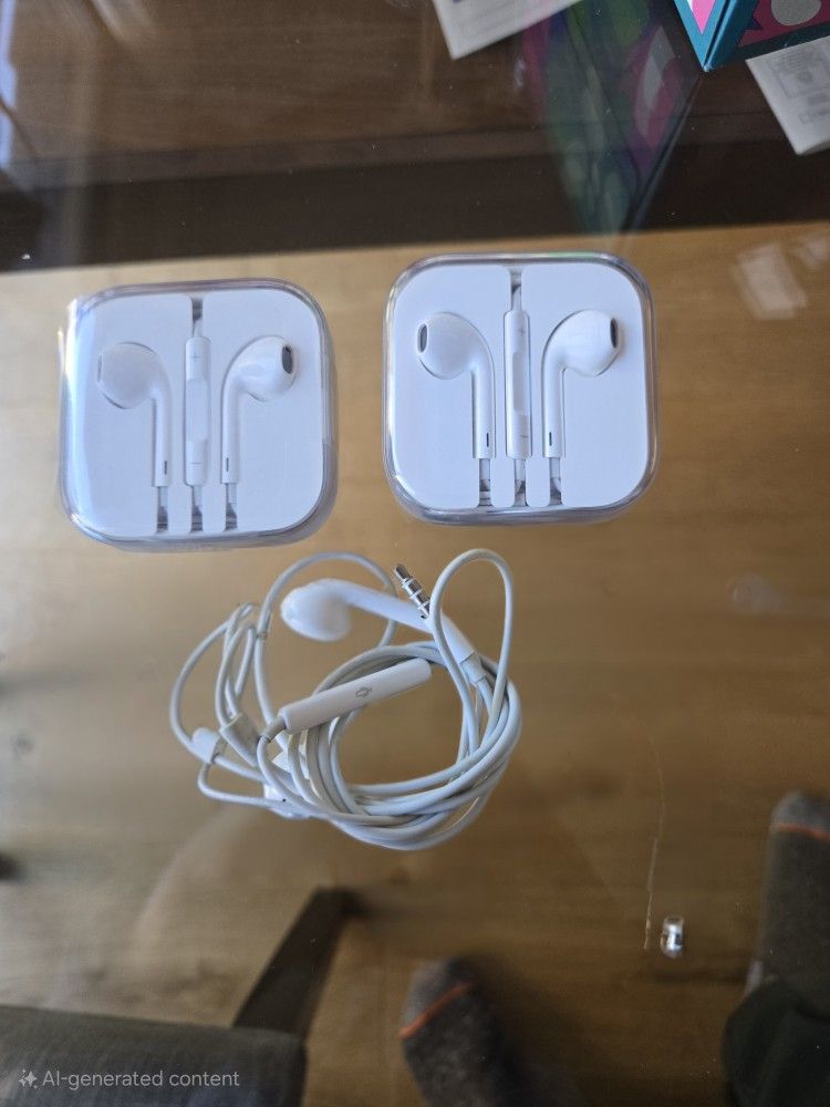 Apple Headphones with Mic 3.5mm ($12 ea/$30 for all 3)