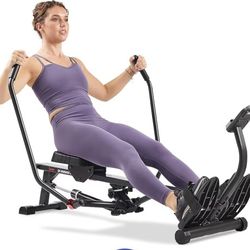 Sunny Health & Fitness Compact Full-Motion Rowing Machine w/Adjustable Resistance, 