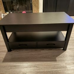 Black Coffee Table With Hidden Storage 