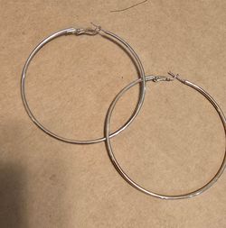 Silver hoop earrings