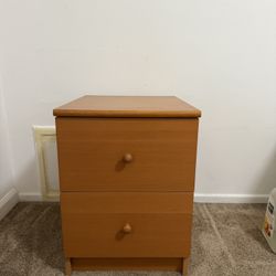 Wood Nightstand 