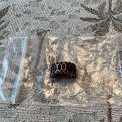 Black Stone Copper Paparazzi Stretchy Ring