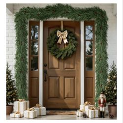 9FT Lush Norfolk Pine Garland Decorations