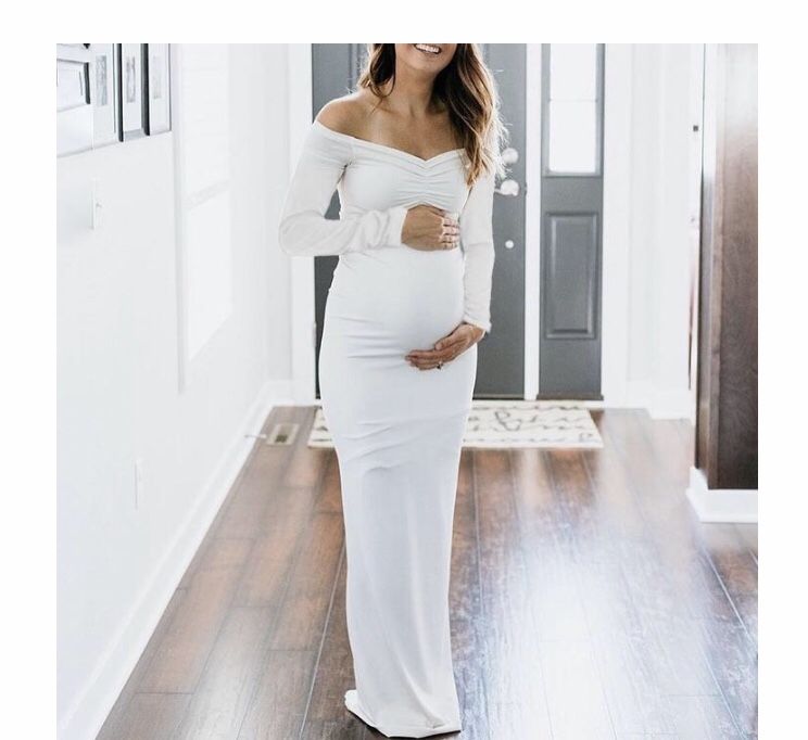 White maternity dress