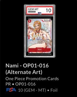 PSA 10 Nami OP01-016 Alternate Art Foil