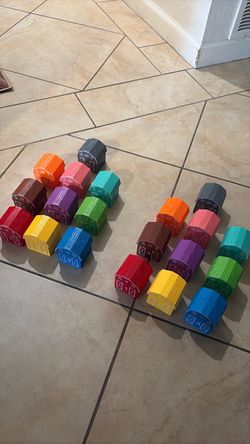 Colorful Numbered Barn Stacking Blocks Set