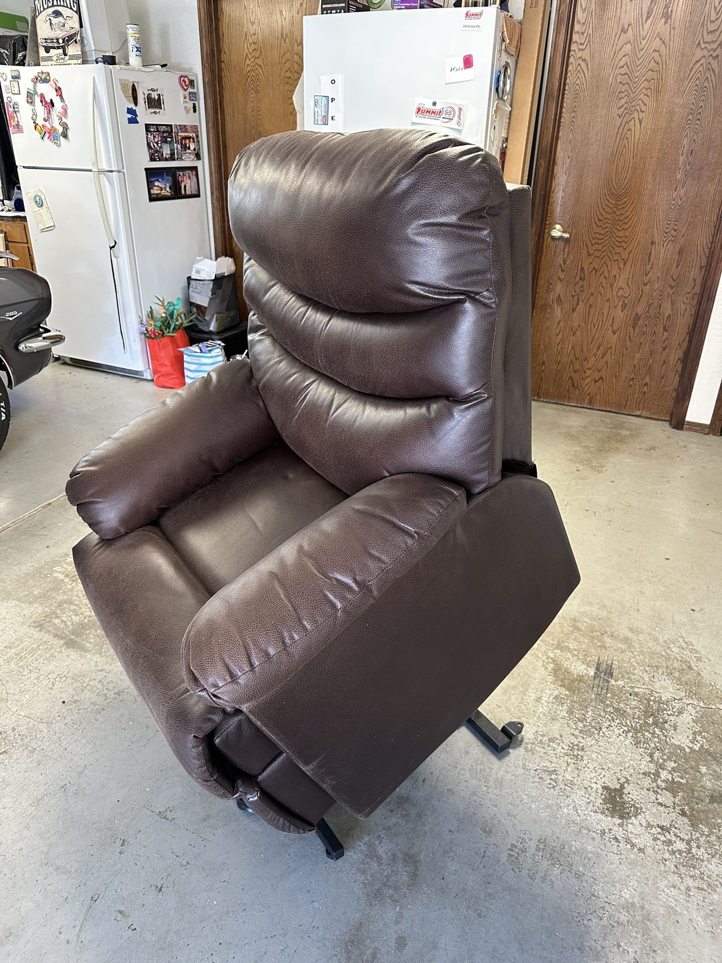 Brown Leather “Lift” Chair