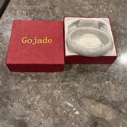 Certified Hand Carved Green Natural Myanmar Burma A JADE Jadeite Circle Flower Bangle Bracelet 59mm