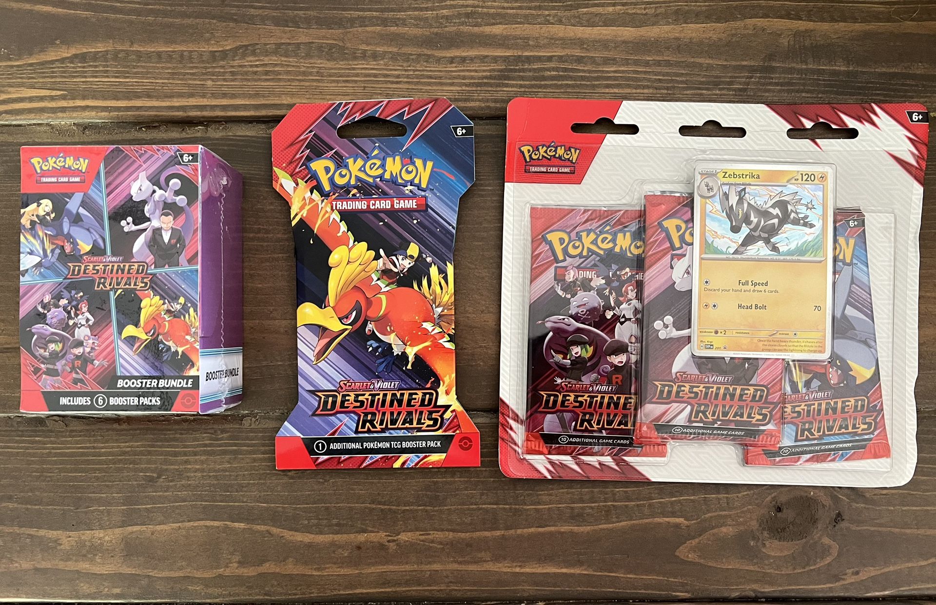 Pokémon Destined Rivals Bundle – Booster Bundle, 3-Pack Blister & 1 Booster Pack