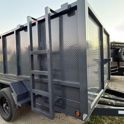 New 8x4x12 Hydraulic Utility Dump Trailer 