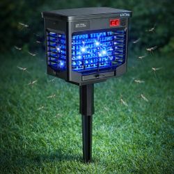 New In Box Litom Solar Powered Or Plug-in Rechargeable Mosquito Insect Zapper Killer Indoor Or Outdoor With LCD Display Waterproof Camping Party Yard 