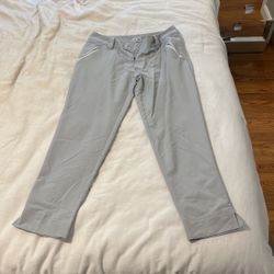 Adidas Golf Pants 3/4 Length Grey. Womens Size 4