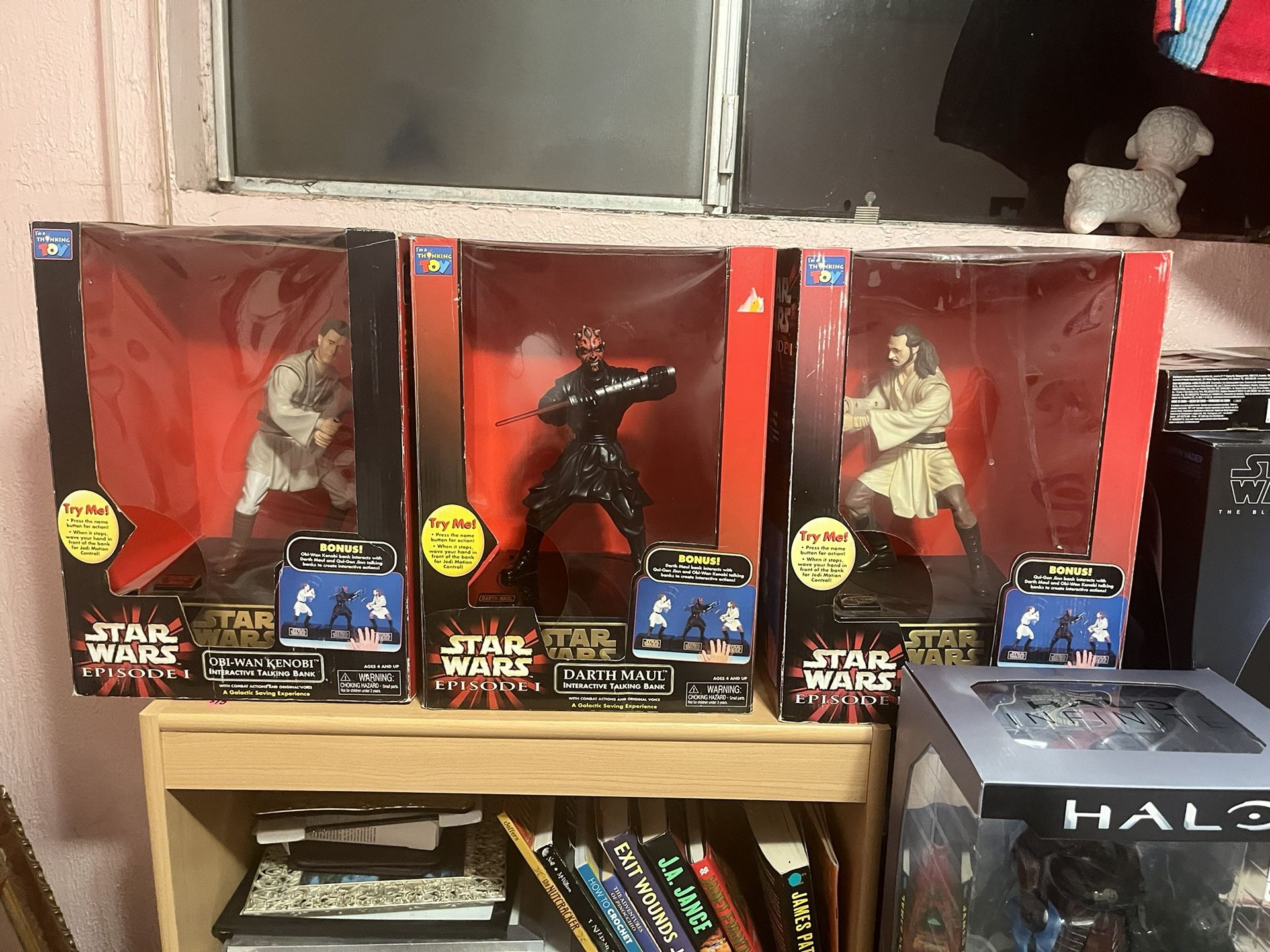 Star Wars Talking Bank Darth Maul, Qui Gon Jinn, Kenobi 